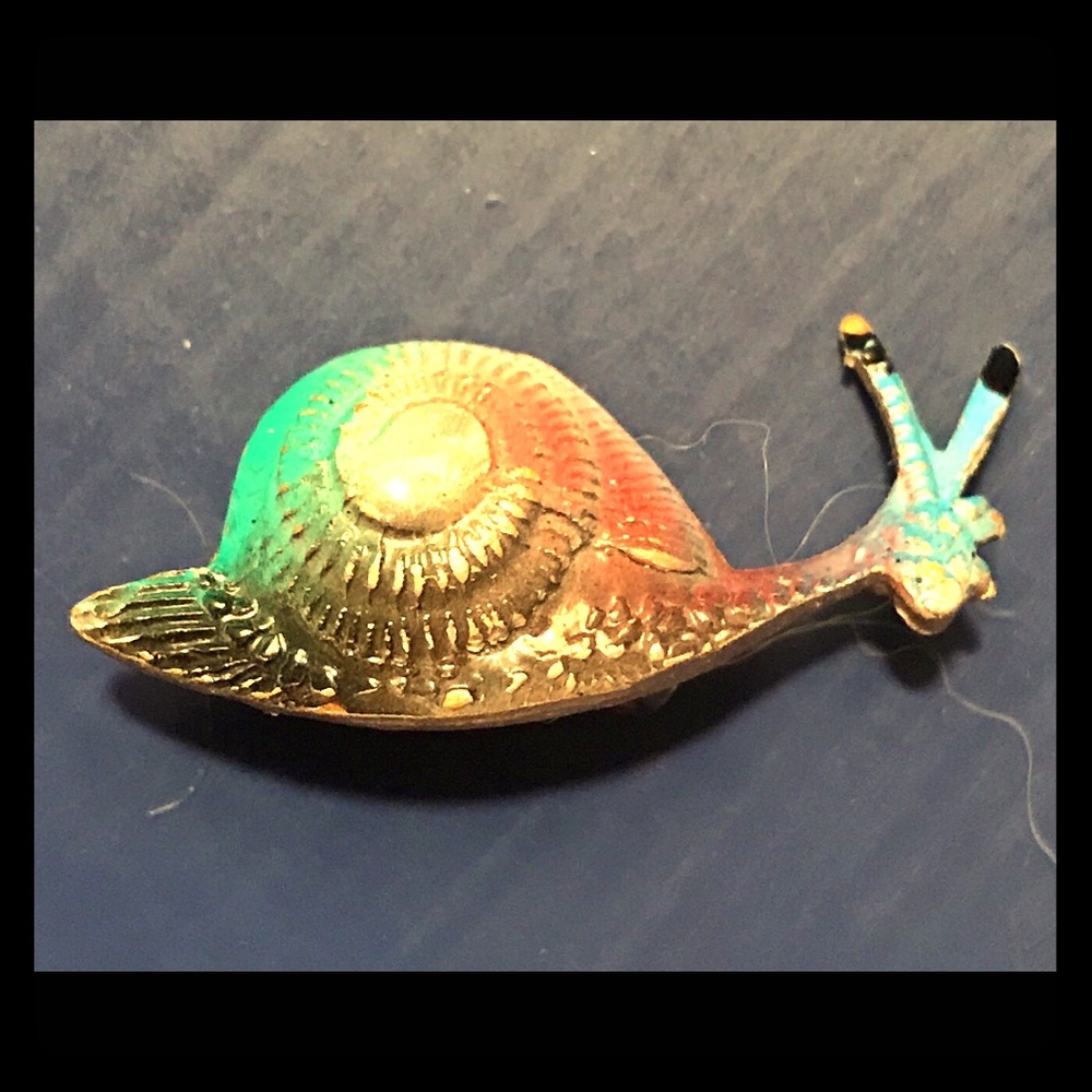 Small Costume Jewelry Snail Pin or Brooch